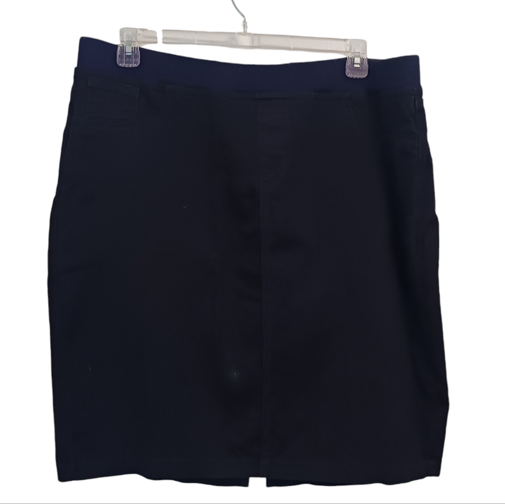 Plus Size Black Mini Skirt Size 18 by NYDJ